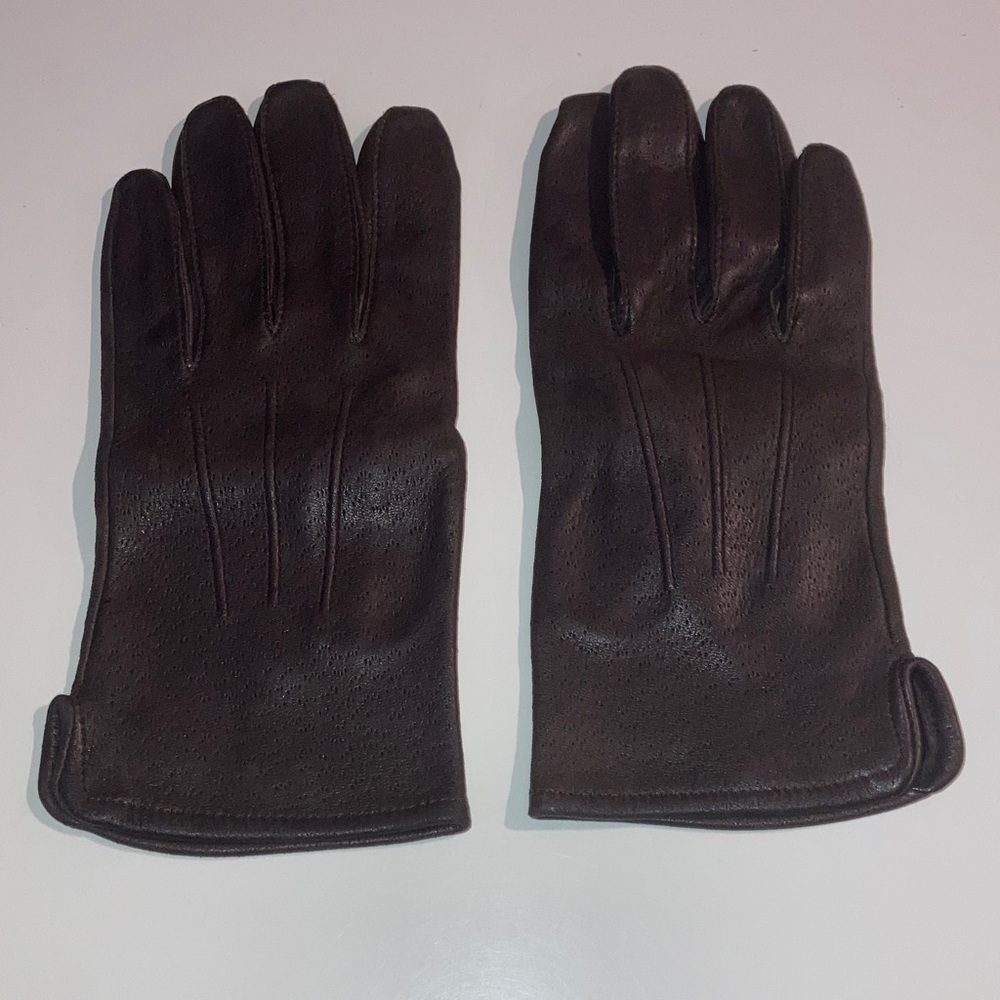 Gates Brown Leather Gloves medium